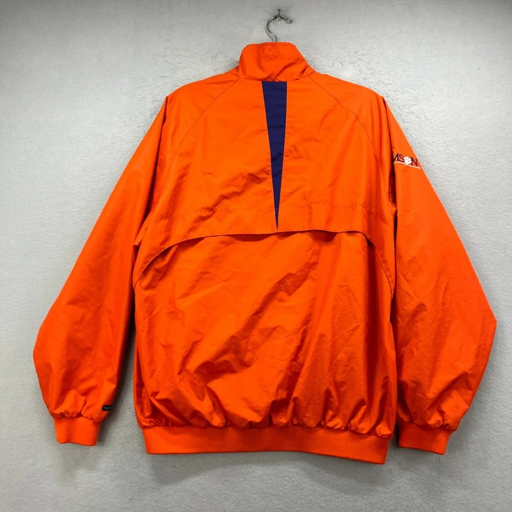 Clemson Tigers Nike Team Windbreaker Jacket Men M Orange Clima FIT Athletic Y2K